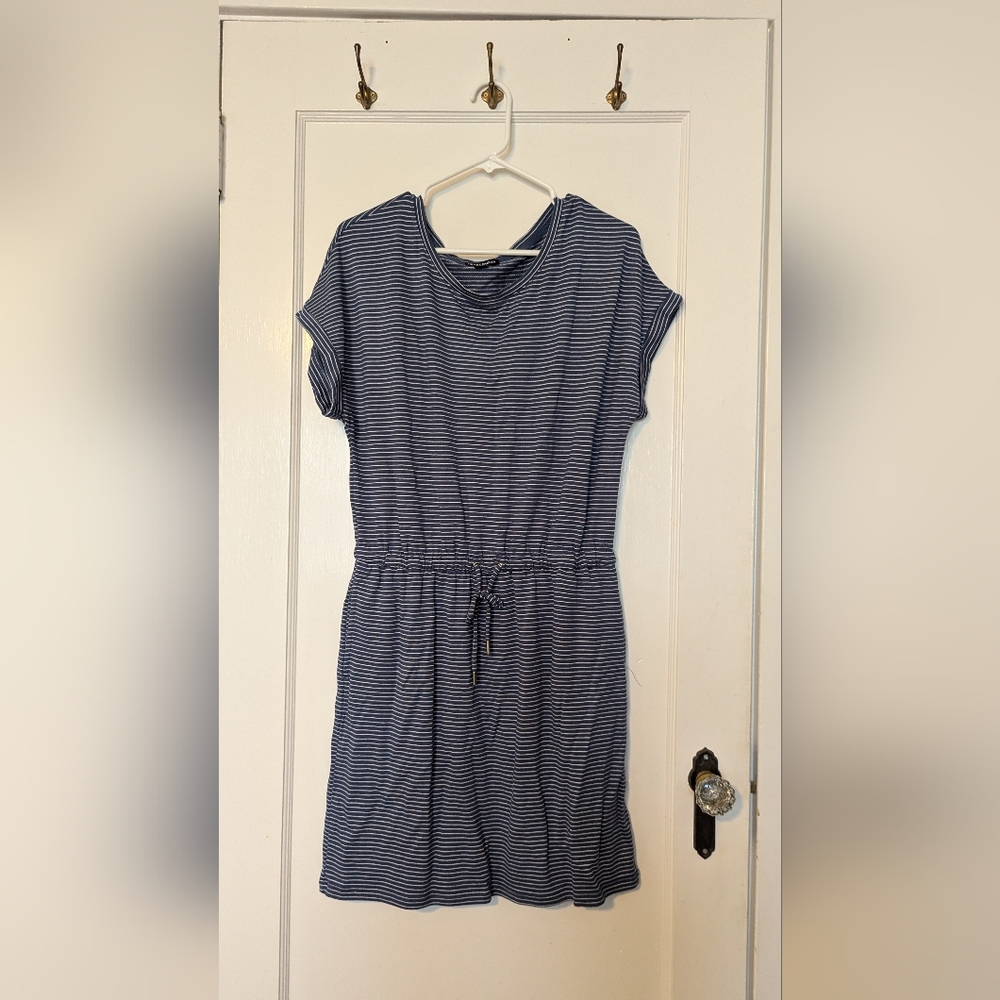NWOT Hilary Radley blue striped athletic dress